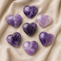 Cristal de corazón de amatista, Mini corazón de cristal de bolsillo de 1 pulgada hinchado