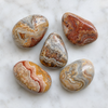 Crazy Lace Agate Piedra caída Grado A, Cristales caídos medianos, 1pc, 2,3,5 y 10pcs