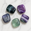 Piedras caídas de fluorita múltiple, cristales genuinos de grado A 1 pieza, 2, 3, 4 y 10 piezas