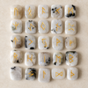 Conjuntos de runas de piedra lunar arcoíris con bolsa de terciopelo negro y tarjeta de runas, conjunto de runas de Elder Futhrak