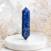 Lapis Lazuli Lápiz de punta de cristal de doble terminación Lápices de punta doble Corte a mano para rejilla de cristal