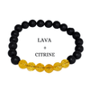 Lava Diffuser Bracelet, Lava with Citrine Beads Diffuser Jewelry, Aromatherapy, Essential Oil Bracelet, Spiritual Gift, Yoga Gift for Her