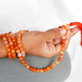 Carnelian Gemstone Mala, 108 Prayer Bead Mala.