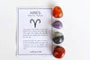 ARIES Zodiac Crystal Kit, Aries Birthstones Tumbled Stones Set, Aries Stones Gifts