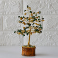 Mezcla de árbol de cristal de aventurina, árbol de mentira de piedras preciosas de aventurina verde-amarillo para decoración del hogar, regalo