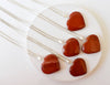 Real Red Jasper Crystal Heart Pendant, Genuine Heart Shaped