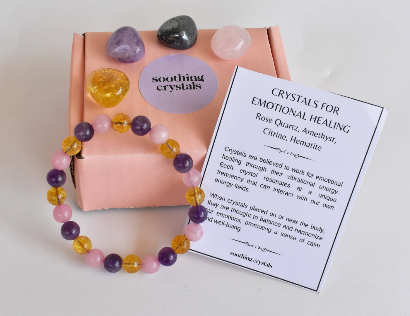 EMOTIONAL HEALING Crystal Kit, Gemstone Tumble Kit, Emotional Healing Crystal Gift Set