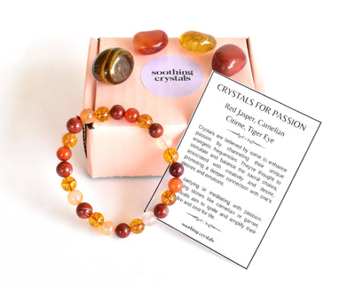 Enhances PASSION Crystal Kit, Gemstone Tumble Kit, Passion Crystal Gift Set