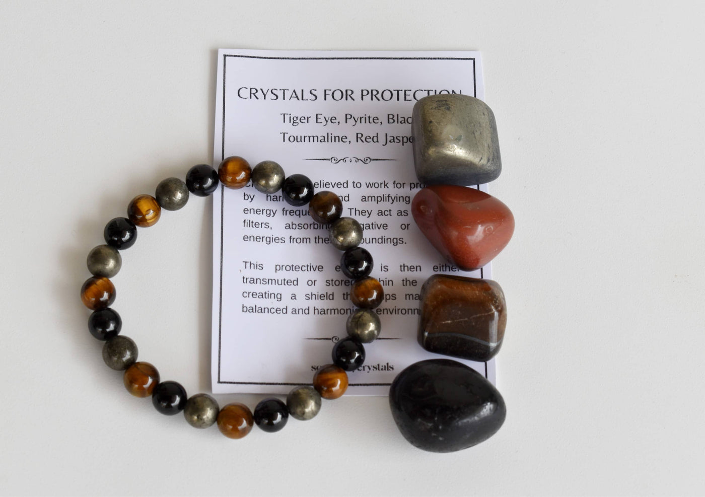 PROTECTION Crystal Kit, Gemstone Tumble Kit, Protection Crystal Gift Set