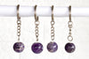 Amethyst Key Chain, Gemstone Keychain Crystal Key Ring (Intuition and Grief)