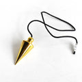 Cone with Round Brass Pendulum Silver Metal Pendulums.