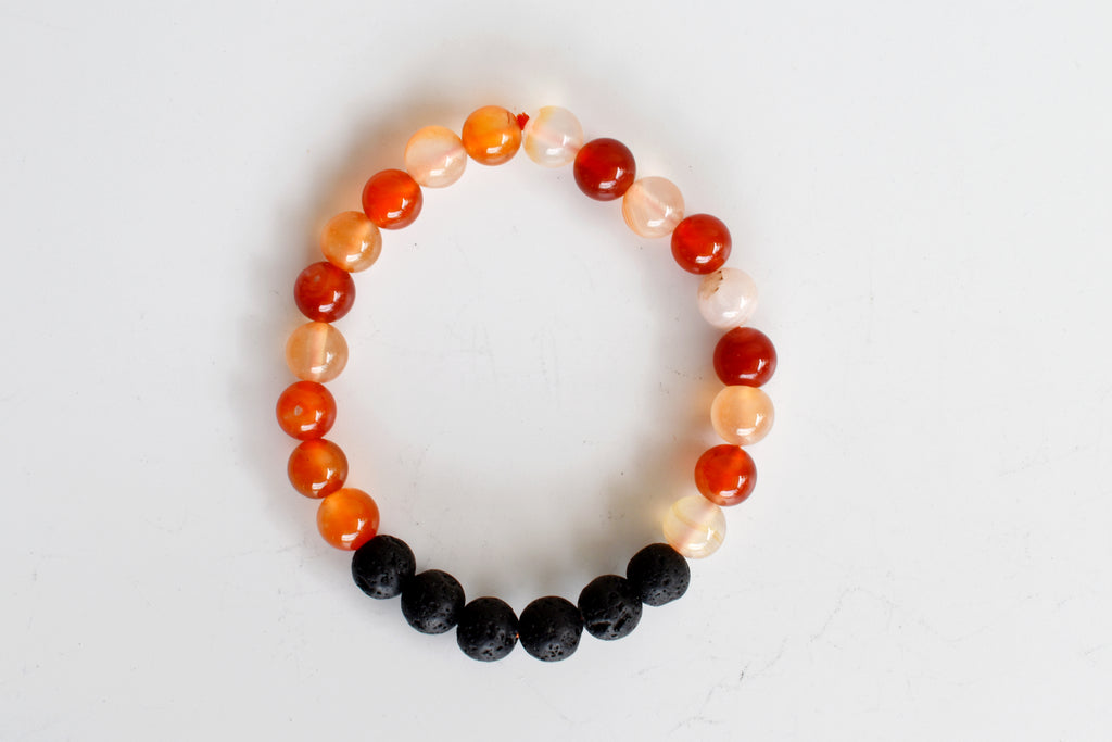 Carnelian Diffuser Bracelet, Lava Diffuser Jewelry, Aromatherapy