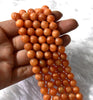 Orange Calcite Gemstone Beads, Crystal Beads for Jewelry