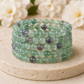 Pulsera de fluorita verde 4MM, 6MM, 8MM, 10MM Una pulsera de cuentas redondas, pulsera de piedras preciosas Piedras curativas