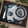 Hematite Crystal Gift Set For Emotional Support and Protection, Real Polished Gemstones.