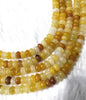 Yellow Aventurine Rondelle Beads, Crystal Beads for Jewelry.