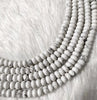 Howlite Rondelle Beads, Crystal Beads for Jewelry.