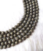 Pyrite Faceted Beads, Crystal Beads for Jewelry.