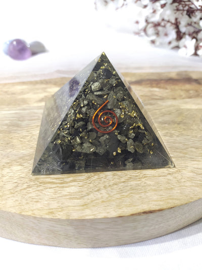 Orgone Pyramid | Pyrite | Healing Crystal | Gemstone Pyramid
