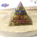 7 Chakra Orgone Pyramid, Crystal Energy Pyramid.