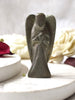 Ángel de cuarzo rosa de 2.0 in, estatua de ángel guardián de bolsillo de ángel de la paz de piedras preciosas