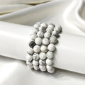Howlite Faceted Beads Bracelet, Healing Crystal Bracelet