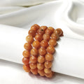 Orange Calcite Round Beads Bracelet (Manifestation & Abundance).
