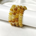 Pulsera de aventurina amarilla 4MM, 6MM, 8MM, 10MM Una pulsera de cuentas redondas, pulsera de piedras preciosas Piedras curativas