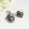 Natural  Labradorite Gemstone Jewelry Combo Set for Women | Ring & Pendant