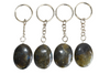 Labradorite Key Chain, Gemstone Keychain Crystal Key Ring (Expanded Awareness and Intuition)