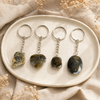 Labradorite Key Chain, Gemstone Keychain Crystal Key Ring (Expanded Awareness and Intuition)