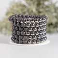 Lava Diffuser Bracelet, Lava with Hematite Beads Diffuser Jewelry, Aromatherapy, Essential Oil Bracelet, Spiritual Gift, Yoga Gift for Her,