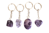 Lepidolite Key Chain, Gemstone Keychain Crystal Key Ring (Joy and Relaxation)