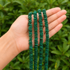 Uncut Raw Malachite Crystal Chip Beads for Necklace (Leadership and Travel)