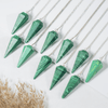 Pendule Hexagone Facette Malachite, Pendule Cristal