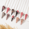 Pendule Hexagone Facette Rhodonite, Pendule Cristal
