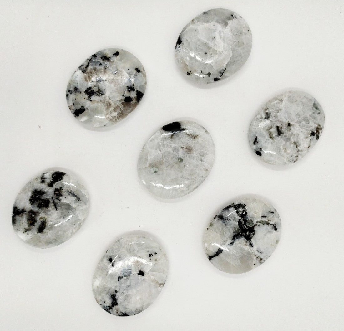 Rainbow Moonstone Worry Stones (Compassion and Psychic Abilities).
