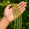 Uncut Raw Peridot Crystal Chip Beads for Necklace (Alignment Of Chakra and Chakra Cleansing )