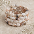 Pink Opal Nugget Bracelet ~ Natural Gemstone Chunks Jewelry.