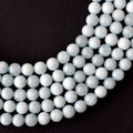 Cuentas redondas de aguamarina, cuentas redondas de 6 mm, 8 mm, 10 mm de grado AAA