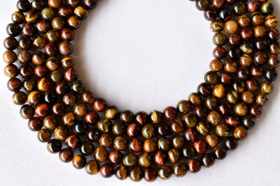 Multi Tiger Eye Beads, Natural Round Crystal Beads 6mm to 10mm