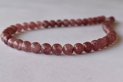 Pink Tourmaline Heated Beads, Natural Round Crystal Beads 4mm to 10mm