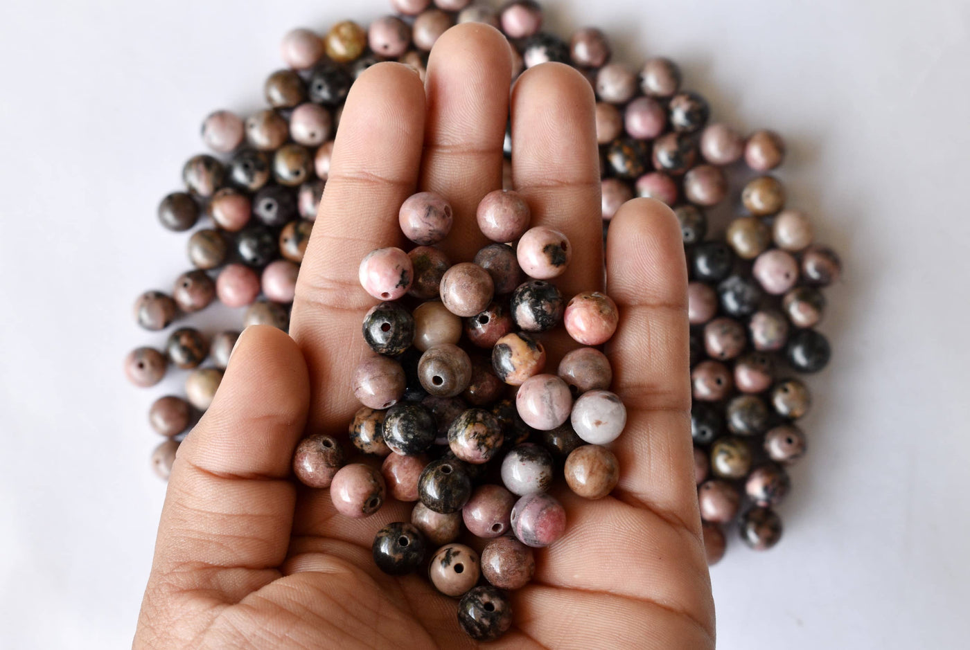 Rhodonite Beads, Natural Round Crystal Beads 4mm to 12mm