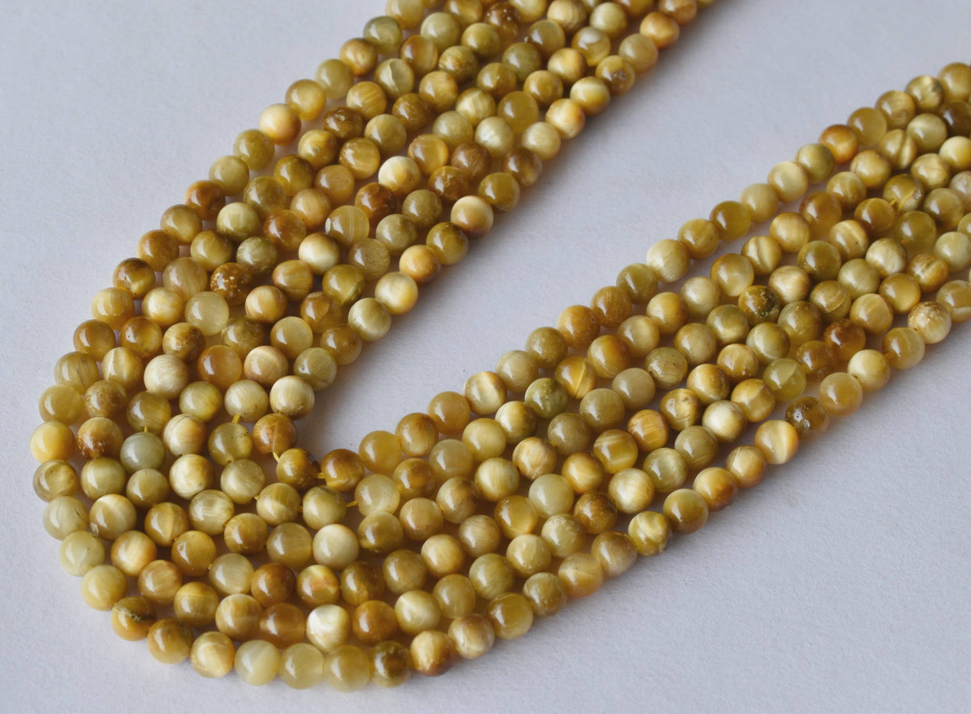 Tiger Cats Eye Yellow Heated Beads, Natural Round Crystal Beads 4mm to 12mm