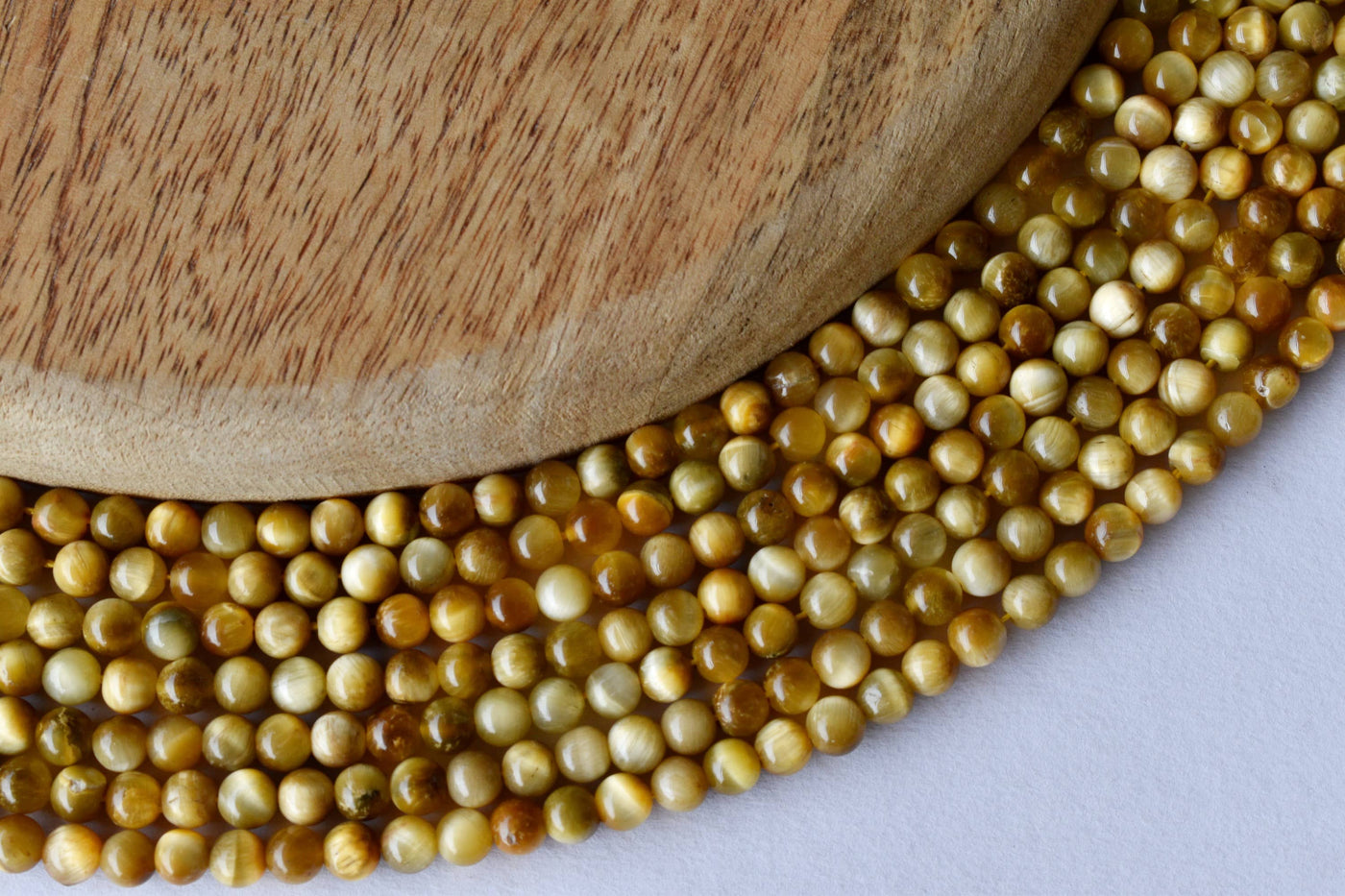 Tiger Cats Eye Yellow Heated Beads, Natural Round Crystal Beads 4mm to 12mm