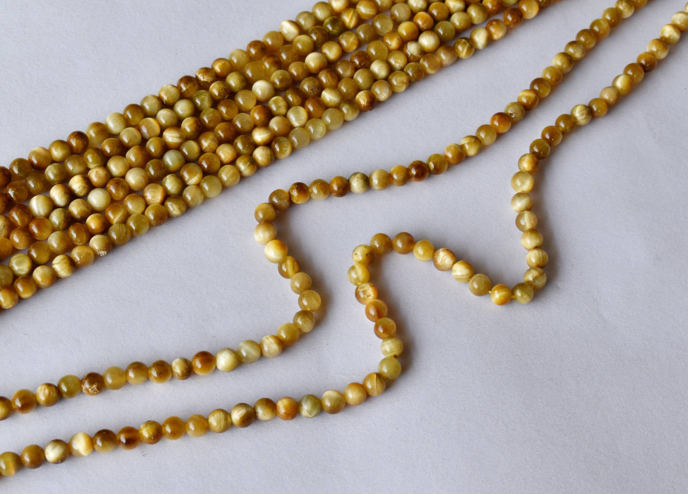 Tiger Cats Eye Yellow Heated Beads, Natural Round Crystal Beads 4mm to 12mm