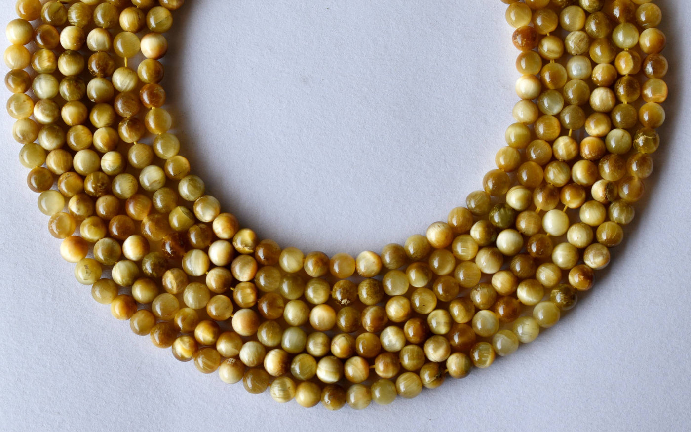 Tiger Cats Eye Yellow Heated Beads, Natural Round Crystal Beads 4mm to 12mm