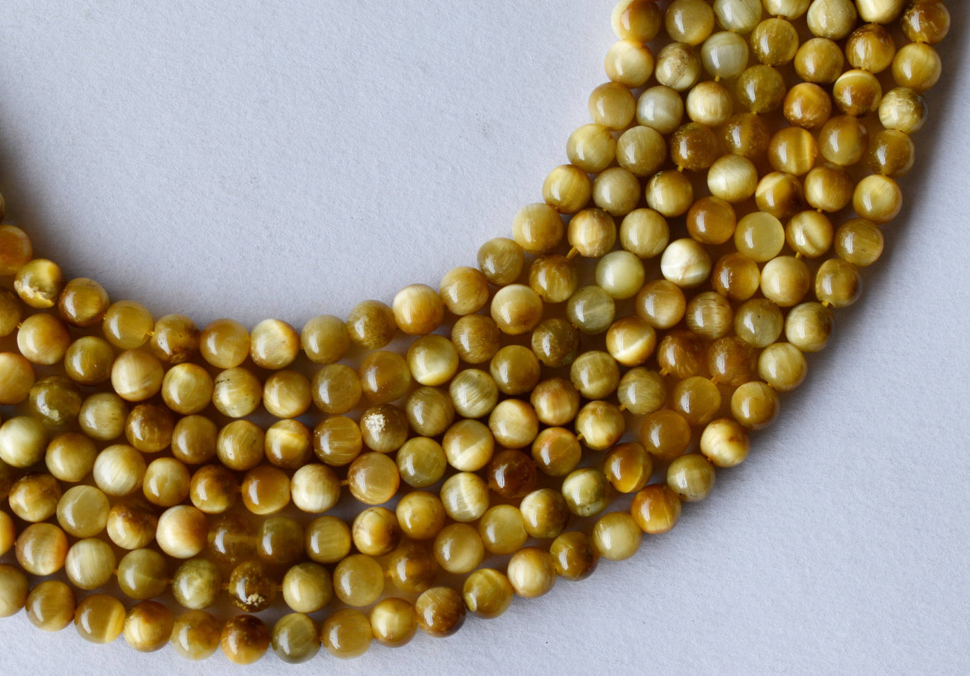 Tiger Cats Eye Yellow Heated Beads, Natural Round Crystal Beads 4mm to 12mm