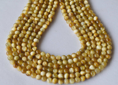 Tiger Cats Eye Yellow Heated Beads, Natural Round Crystal Beads 4mm to 12mm