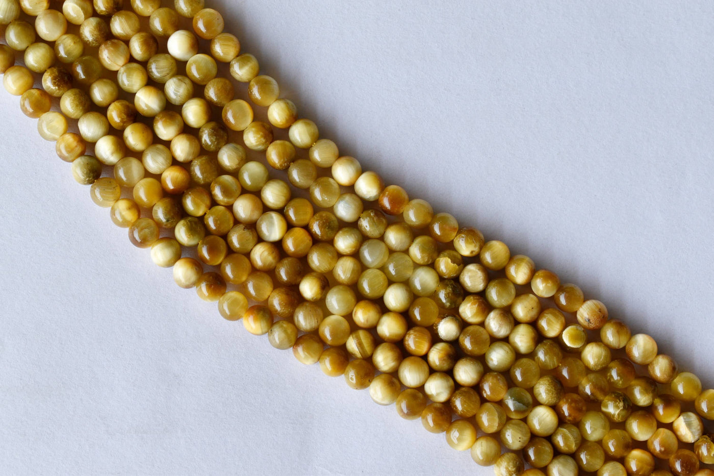Tiger Cats Eye Yellow Heated Beads, Natural Round Crystal Beads 4mm to 12mm
